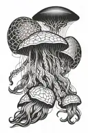 badass jelly fish tattoo design idea
