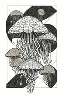 badass jelly fish tattoo design idea