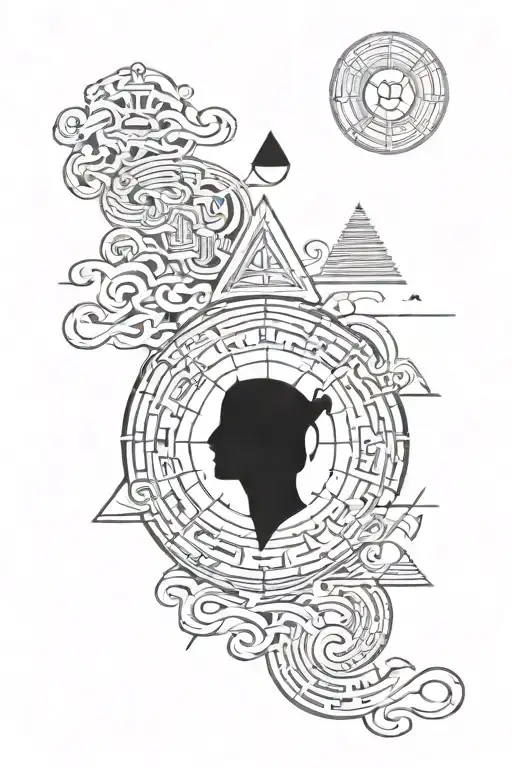 The 32 Paths of W isdom, Acnient Sumaria Egypt Enki Enlil Toth conciousness spirutual reincarnation along 32 paths myth  tattoo design idea