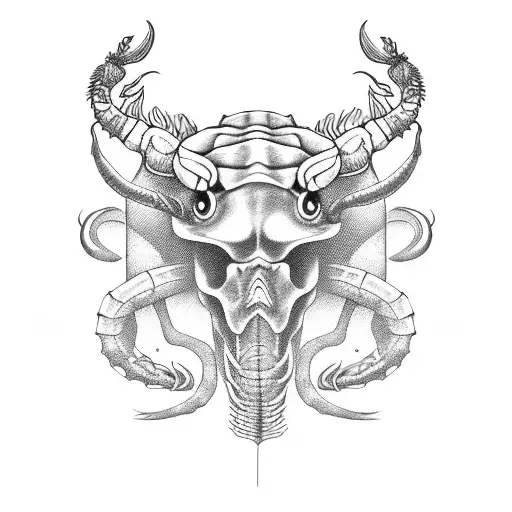 scorpian mixed by dragon tattoo design idea