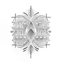 tattoo with the names Julia and Bjorn as text tattoo design idea