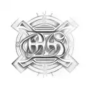 tattoo with the names Julia and Bjorn as text tattoo design idea