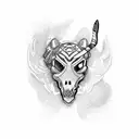 ice hockey tattoo design idea