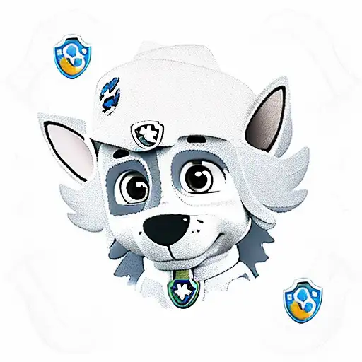 chase paw patrol  with angel wings  tattoo design idea