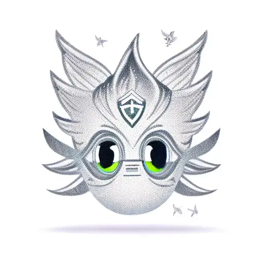  pj masks with angel wings  tattoo design idea