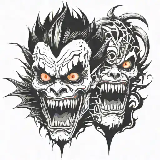 ryuk death note tattoo design idea