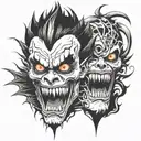 ryuk death note tattoo design idea