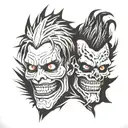 ryuk death note tattoo design idea
