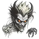 ryuk death note bizarre tattoo design idea