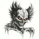 ryuk death note bizarre tattoo design idea