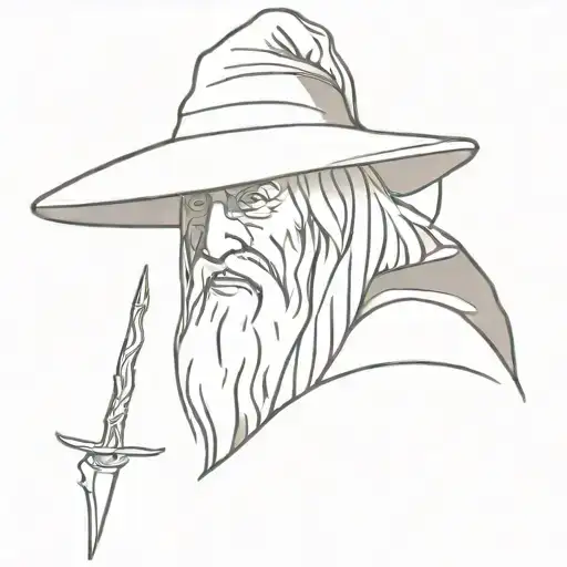 lord of the rings gandalf tattoo design idea