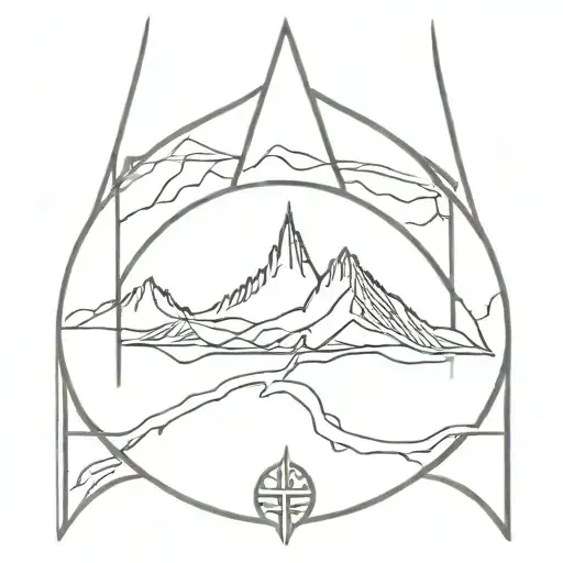 lotr gondolin symbol tattoo design idea