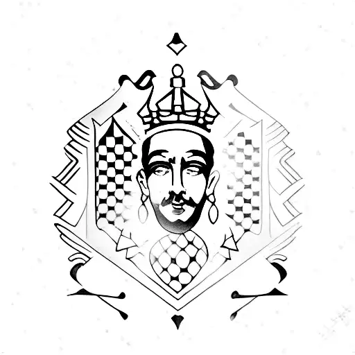 queen chess piece  tattoo design idea