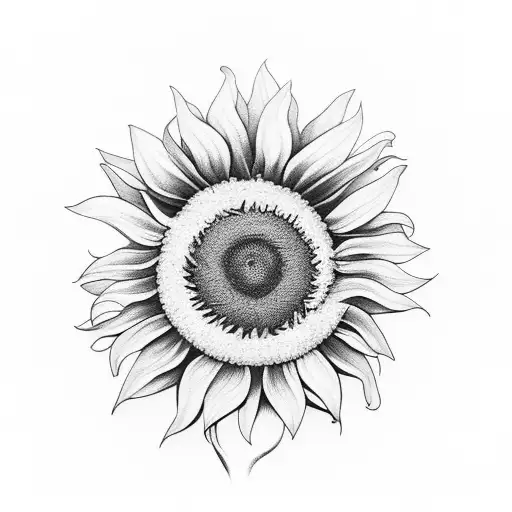 sunflower tattoo design idea
