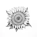 sunflower tattoo design idea