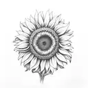 sunflower tattoo design idea
