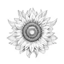 sunflower tattoo design idea