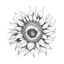 sunflower tattoo design idea