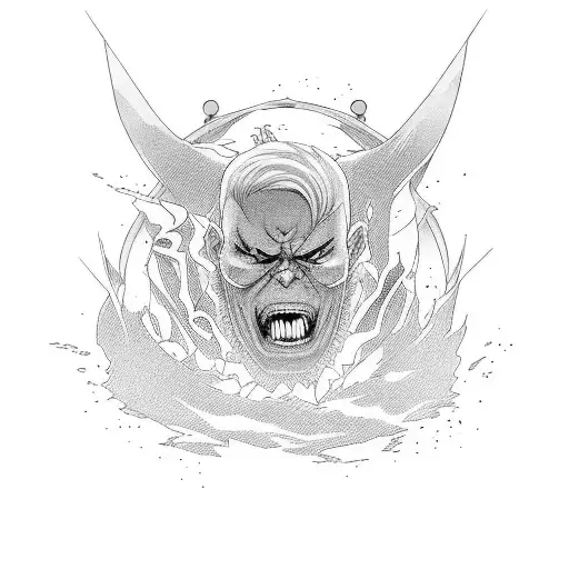 Todo from Jujutsu Kaisen using blackwork style tattoo design idea