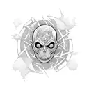 Todo from Jujutsu Kaisen using blackwork style tattoo design idea