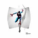 spiderman female sexy tattoo design idea
