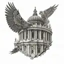 st pauls cathedral scene tattoo design idea