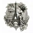 siblings paris olympics tattoo design idea