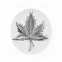 disguised weed leaf tattoo design idea