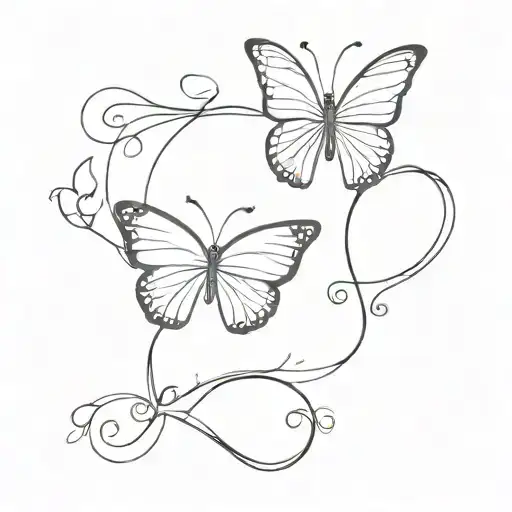 semicolon butterfly tattoo design idea