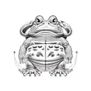 gamabunta le crapaud dans Naruto dans un style viking  tattoo design idea