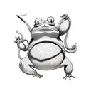 gamabunta le crapaud dans Naruto dans un style viking  tattoo design idea