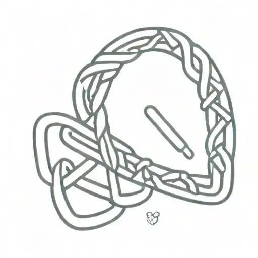 a pretzel and waffle tattoo design idea