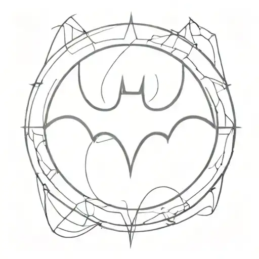 batman logo tattoo design idea