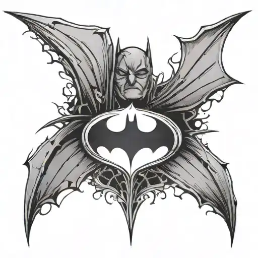 batman logo tattoo design idea