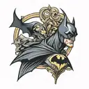 batman logo tattoo design idea