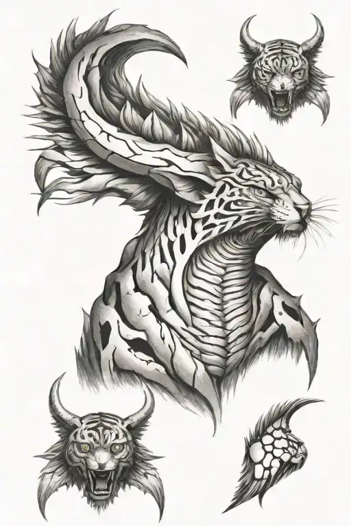 claw marks tattoo design idea