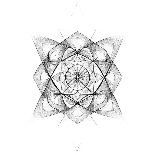 Sacred geometry tattoo design idea