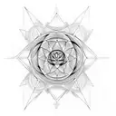 Sacred geometry tattoo design idea