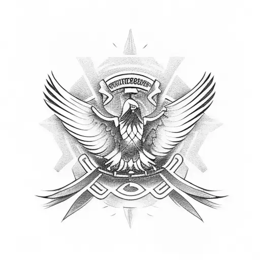 A Corinthians-themed tattoo featuring a majestic eagle surrounded by lush nature elements tattoo design idea