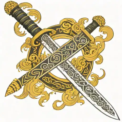 African khopesh sword   tattoo design idea