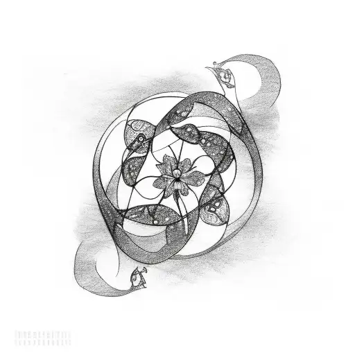 Infinity Symbol cherry blossom tattoo design idea