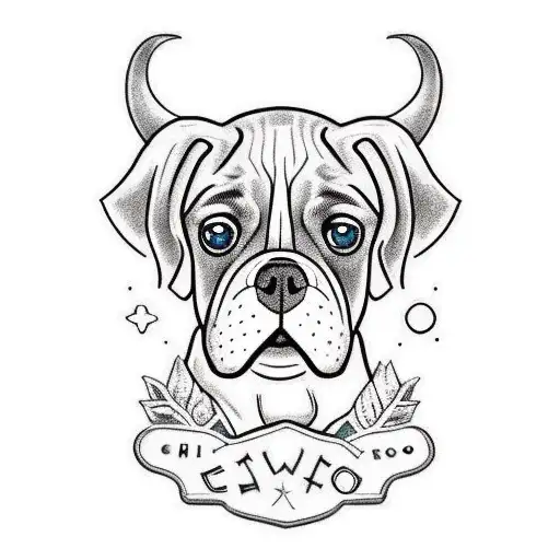 Cachorro boxer no estilo pet do Stardew Valley  tattoo design idea