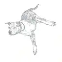 a pit bull terrier tattoo design idea