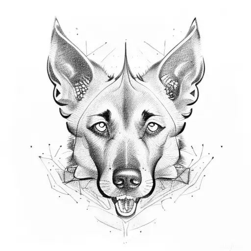 Belgian Malinois tattoo design idea