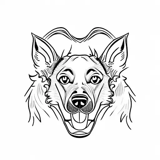 Belgian Malinois tattoo design idea