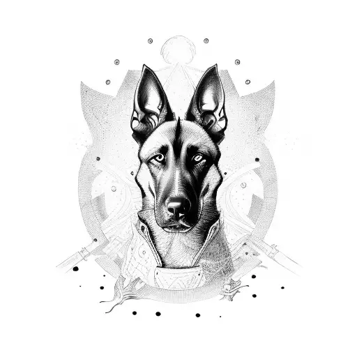 Belgian Malinois tattoo design idea