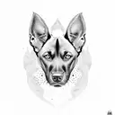 Belgian Malinois tattoo design idea