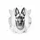 Belgian Malinois tattoo design idea