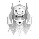 cyberpunk hacker girl tattoo design idea