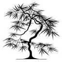 japanese maple tree with 4 main branches  tattoo design idea